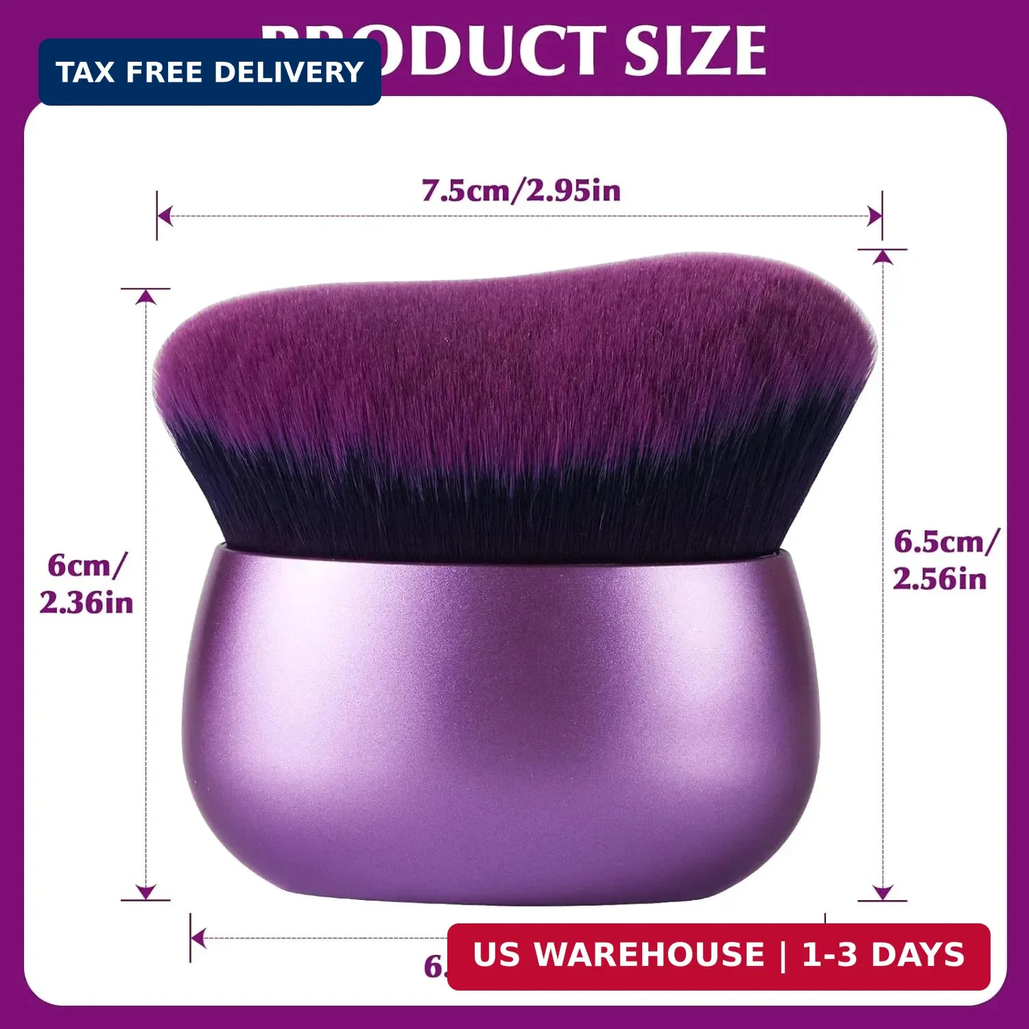 Extra Large Body Makeup Brush,75mm Wide-headed Body Coverage Applicator For Self