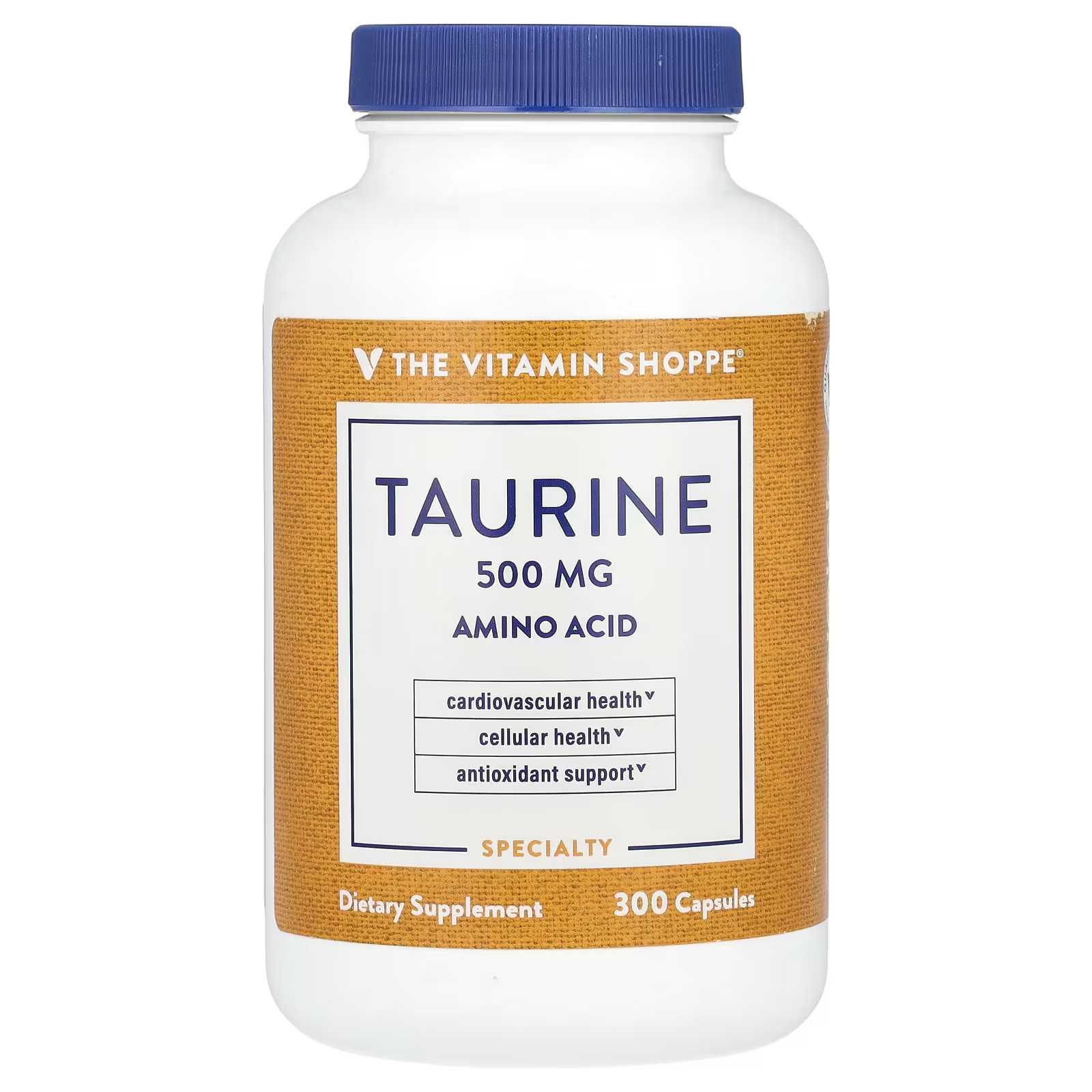 2 X The Vitamin Shoppe, Taurine, 500 mg, 300 Capsules-worldwide