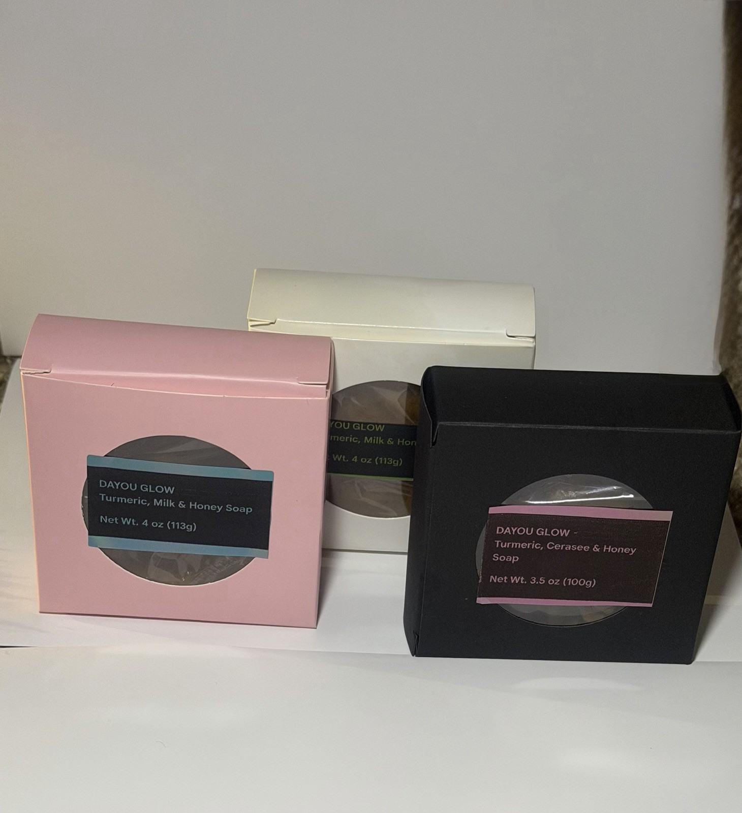 Park of 3 -DAYOU Glow Turmeric Cerasee& Honey soap Bars 3.5oz