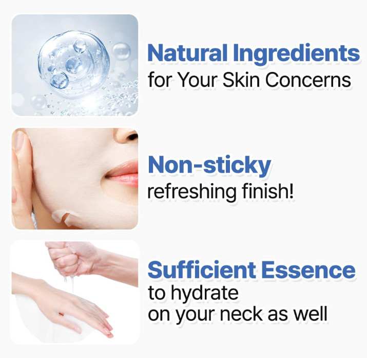 NEXTBEAU Solution Sheet Mask Variety Pack, 10 Count (5 Types x 2 Sheets) 0.74 oz