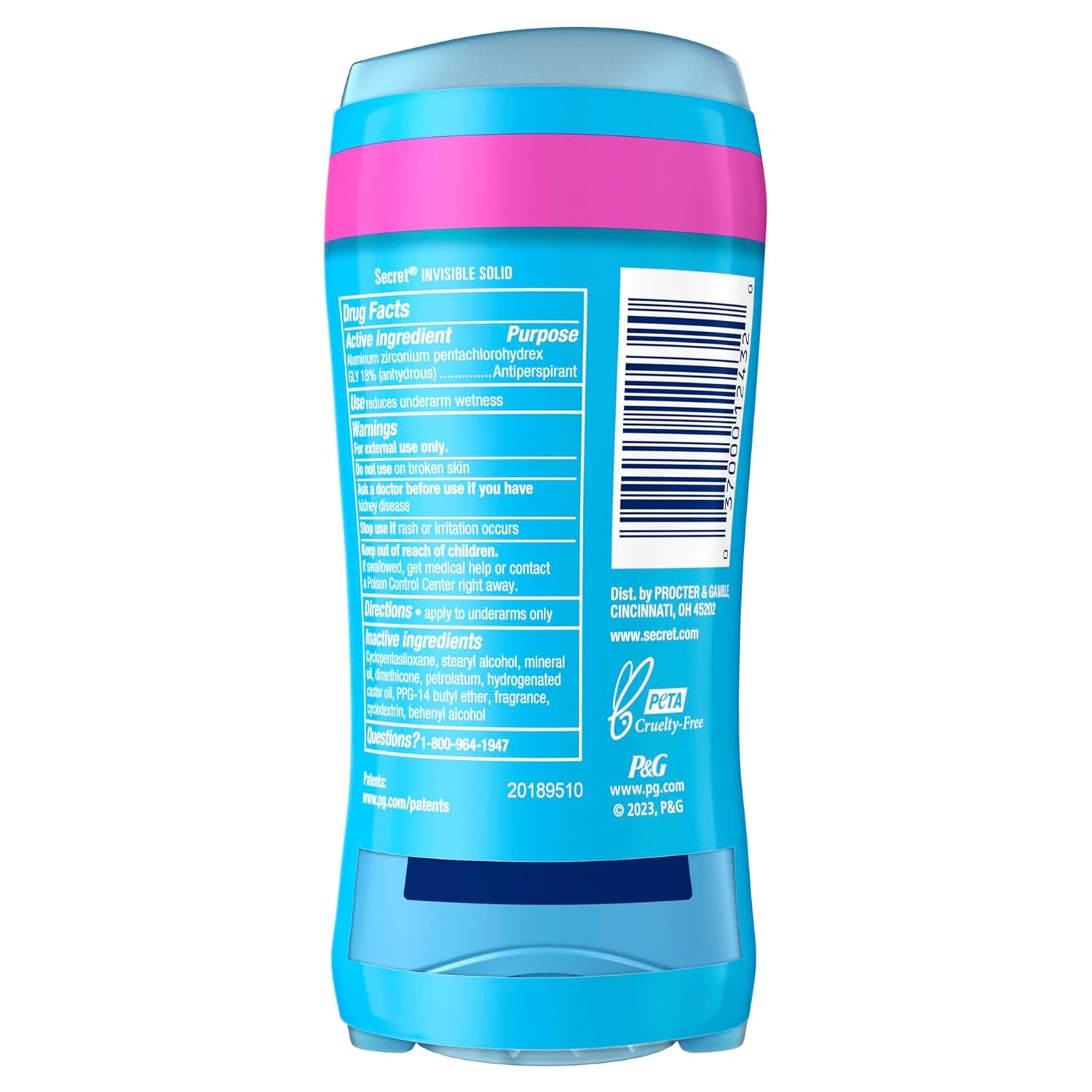 Secret Anti-Perspirant Deodorant Invisible Solid Powder Fresh Twin Pack 5.20 oz