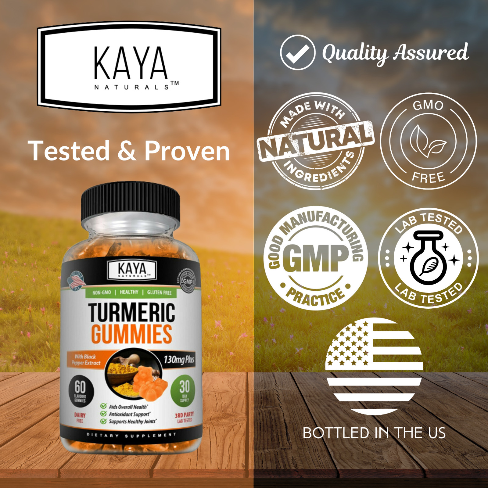 (2 Pack) Turmeric Curcumin Ginger Gummies 60 Count, Pain Relief & Joint Support