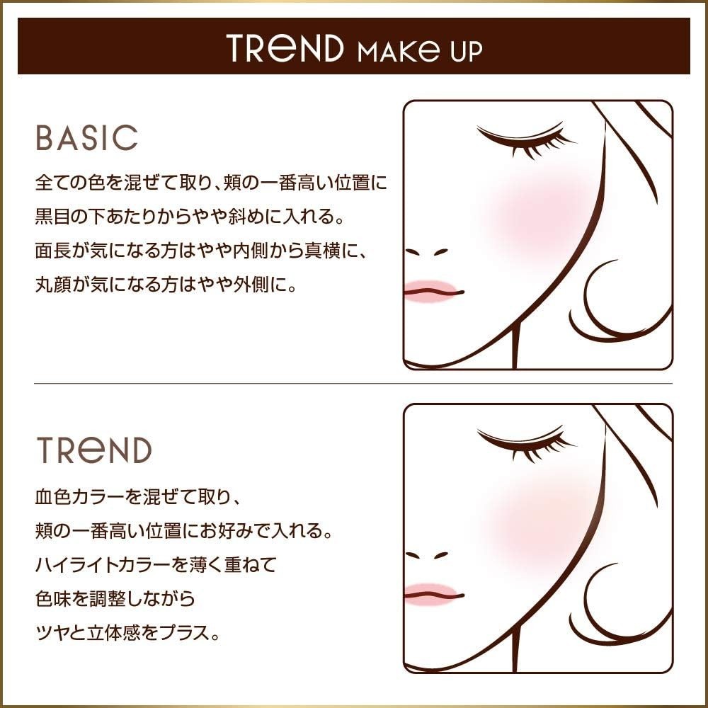 NOEVIR excel Auratic cheek Brush Powder Gradient Teak AB02 Apricot Jam JP