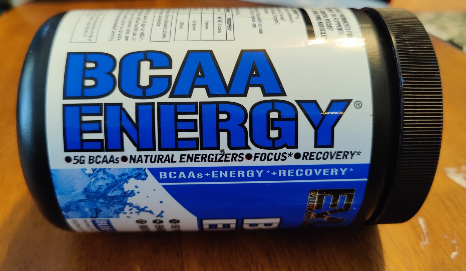 EVLution Nutrition BCAA Energy, Blue Raz, 30 servings 9.52 oz Exp 08/2024.