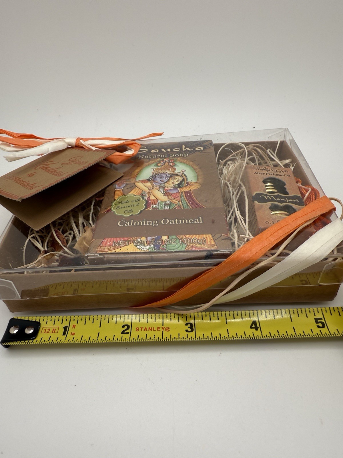Saucha Bar Soap ‘Calming Oatmeal’ and Attar Oil ‘Manjari’ Boxed Gift Set