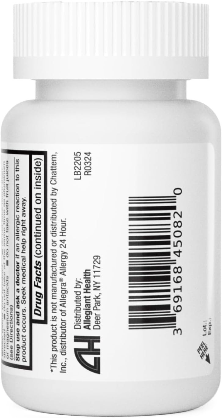 90-Count Fexofenadine 180mg – Complete Allergy Control for Indoor & Outdoor Use