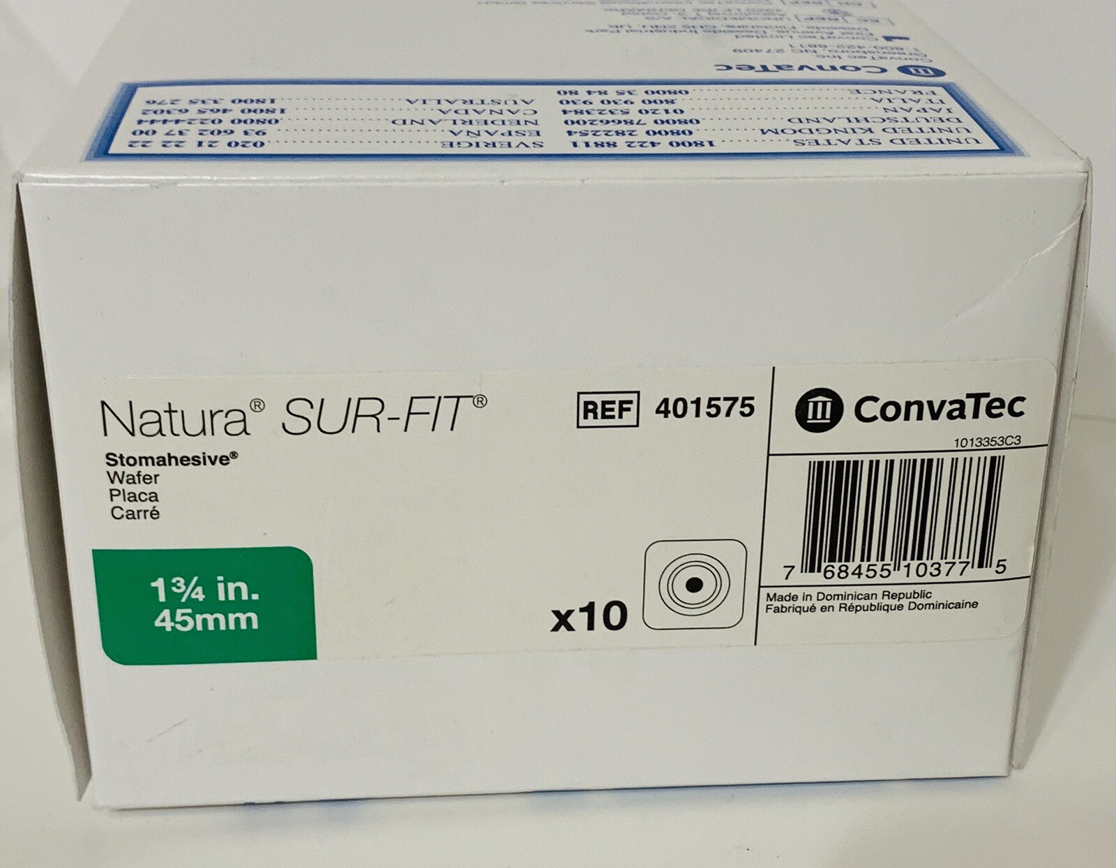 10 ConvaTec 401575 Natura 10 Barriers 1-3/4″ Flange 1BX/10EA Exp. 2027-2028