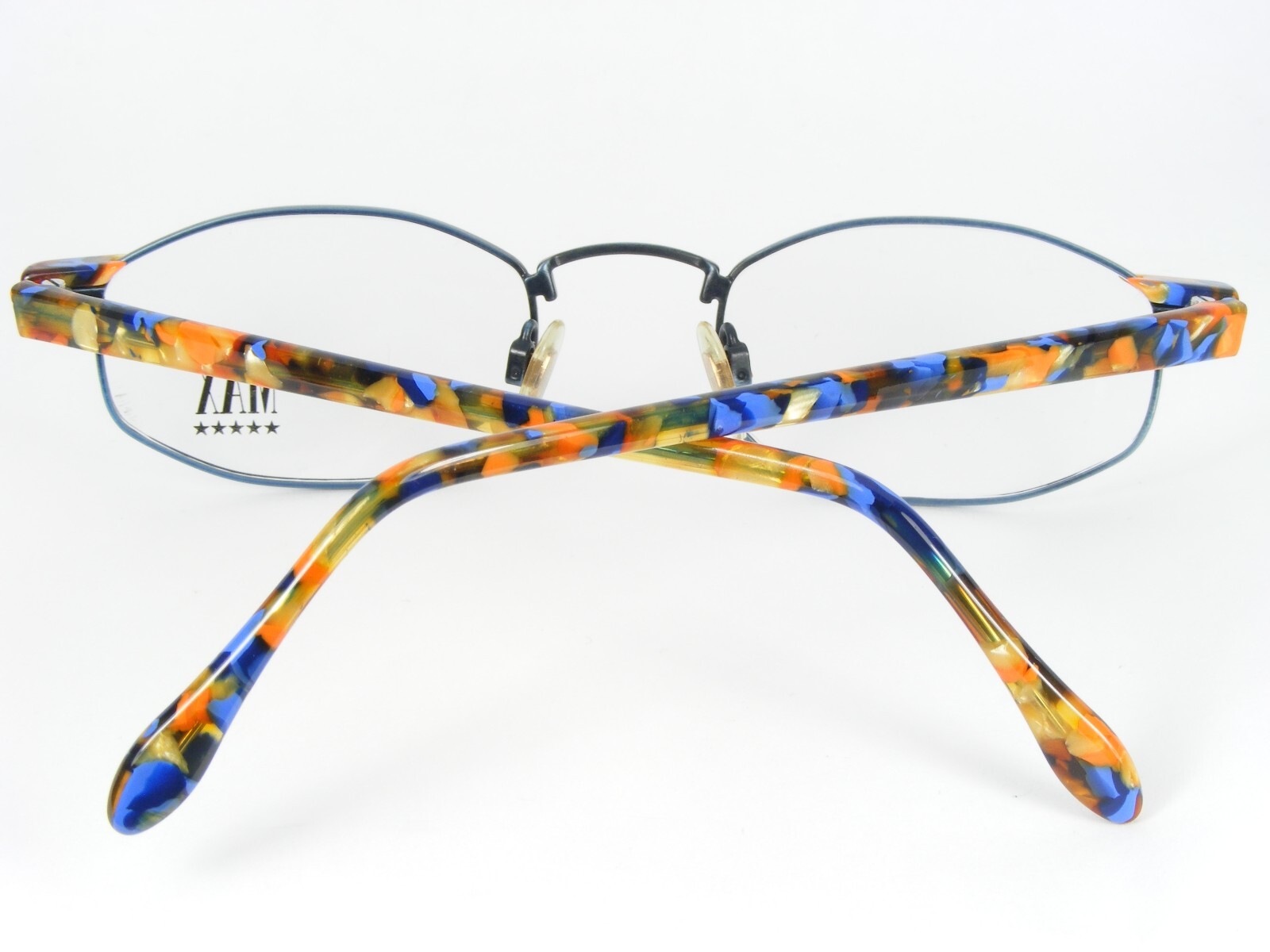 Vintage MAX AUSTRIA 17006 967 BLUE MULTICOLOR UNIQUE EYEGLASSES 50-21-142mm