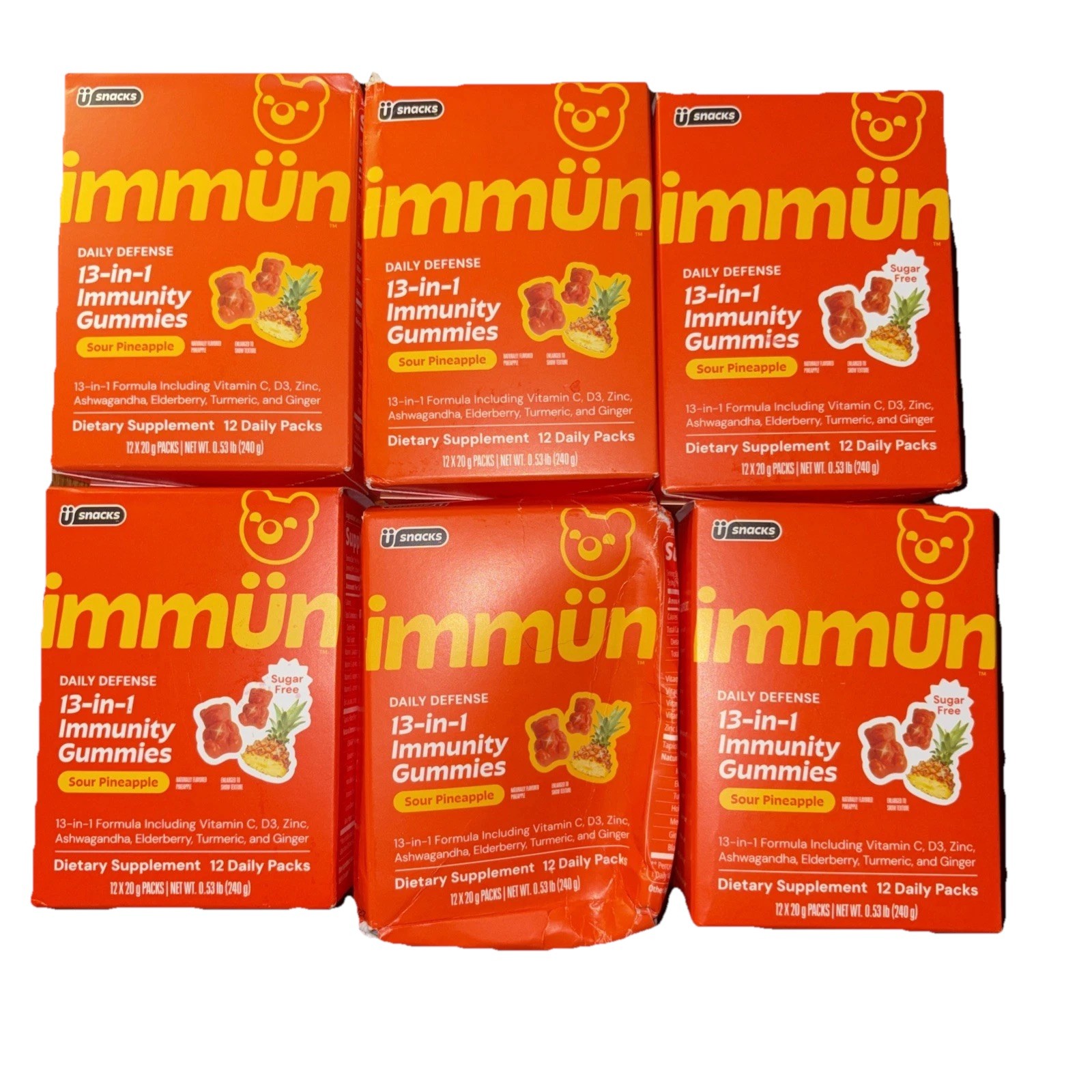 Immun 13-in-1 Immunity Gummies Lot 6 Boxes 12 Daily Packs Exp 08/27 New