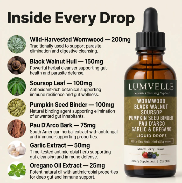 LUMVELLE Wild Harvested Wormwood Herbal Liquid Botanical Supplement Drops 1-5pcs