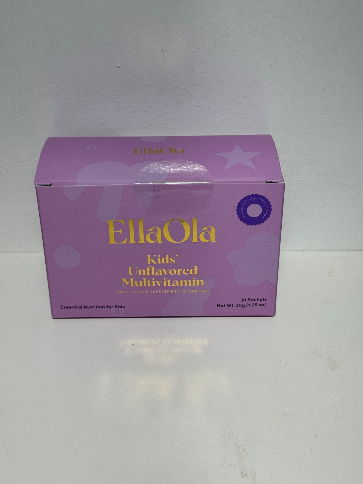 EllaOla Unflavored Kids Multivitamin 30 Sachets Exp 1/2028 Sugar Free