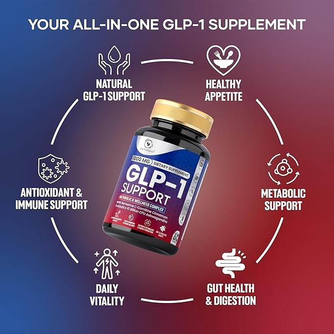 Berberine GLP Weight Loss Metabolic Support w/ Probiotics Resveratrol 60Caps