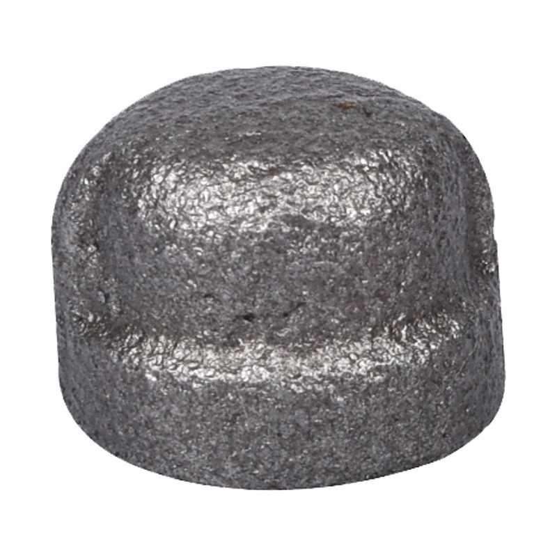 ProSource 521-400HC Series B300 6 Pipe Cap, 1/8 in, FIP, Malleable Iron, 40 Sche