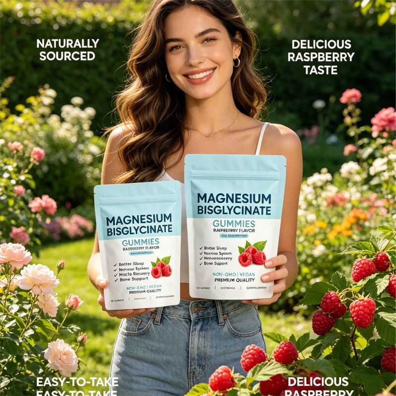 Magnesium Bisglycinate Gummies, with 400mg Magnesium Bisglycinate Chelate
