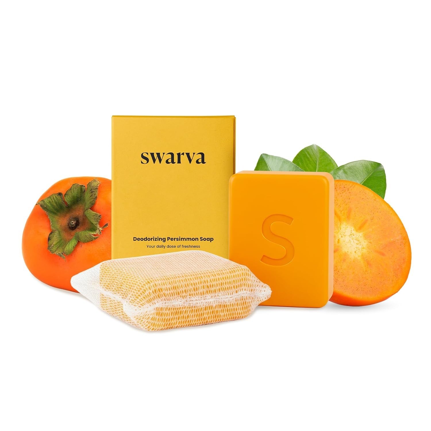 Natural Japanese Persimmon Soap (2 Pack) Body Odor Cleansing Bar 1 oz| Brand New