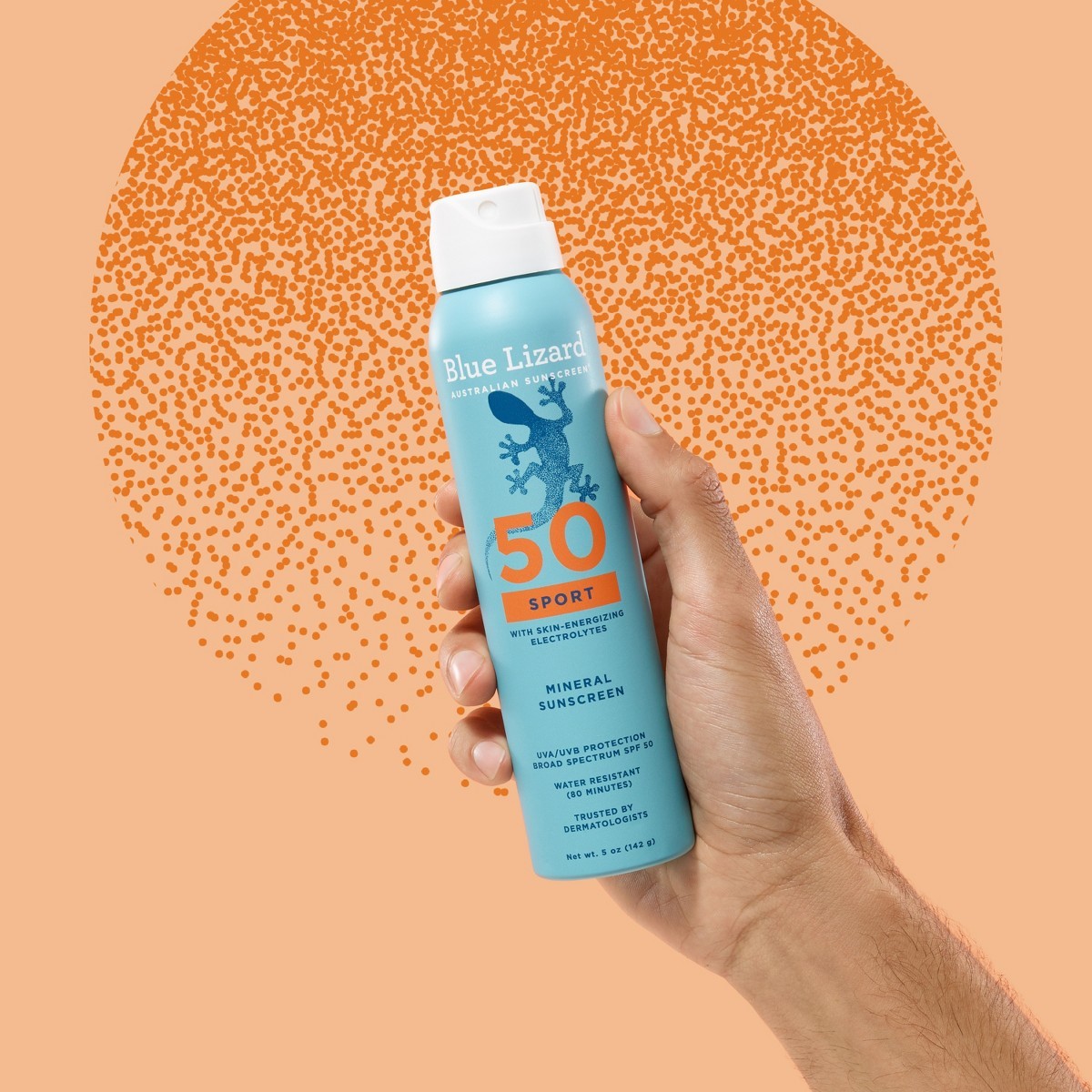 Blue Lizard Sport Mineral Sunscreen Spray – SPF 50+- 5oz:Whole Body,Paraben-Free