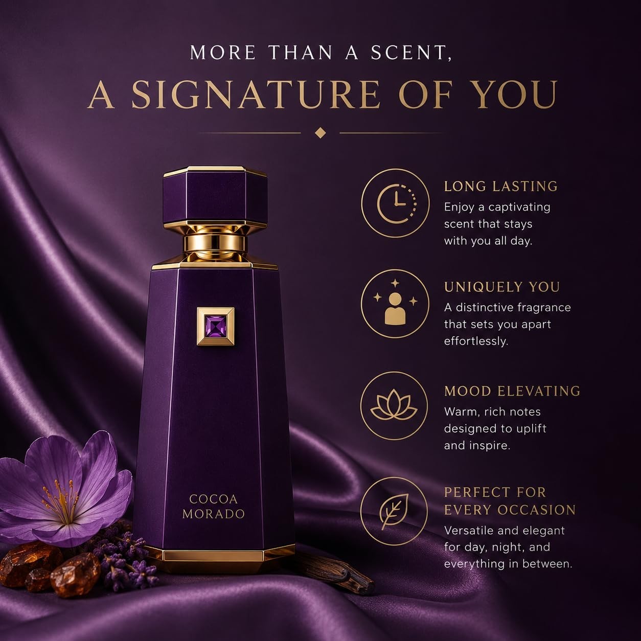 Cocoa Morado Eau de Parfum 100ml – Rich, Exotic Fragrance for Women, Long-Lastin