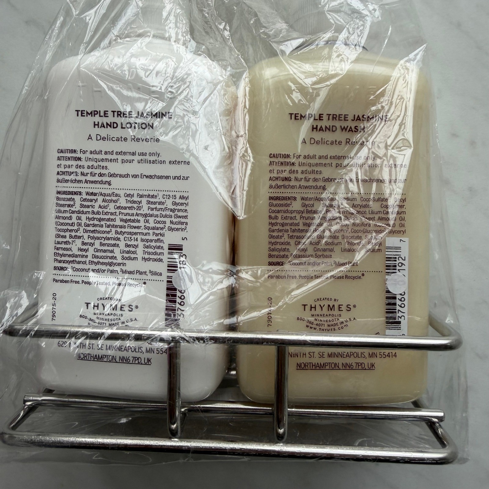 New Thymes Temple Tree Jasmine Hand Wash Hand Lotion Set 8.25oz Floral Set