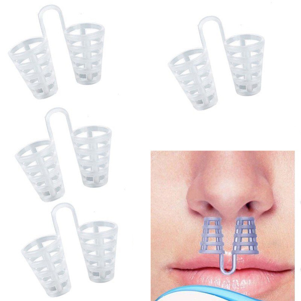 4-Pack Anti Snore Nose Clip Stop Snoring Stopper Device Vent Dilators Sleep Aids