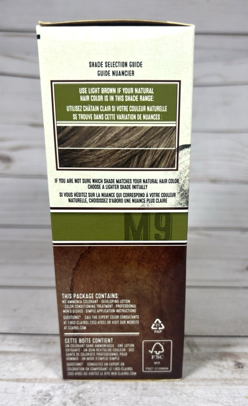 Clairol Natural Instincts For Men M9 Light Brown Hair Color Kit Discontinued 2x