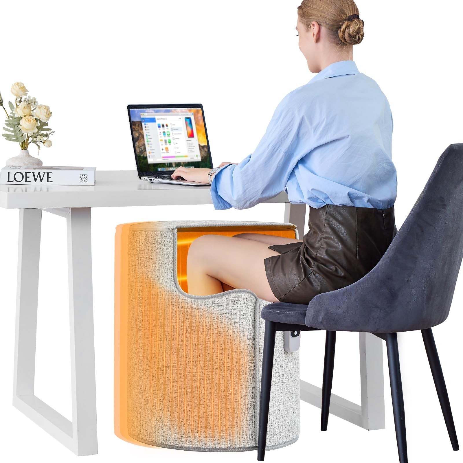 Under Desk Heater & Space Heater for Indoor Use,Leg Foot Feet Warmer For Offi…