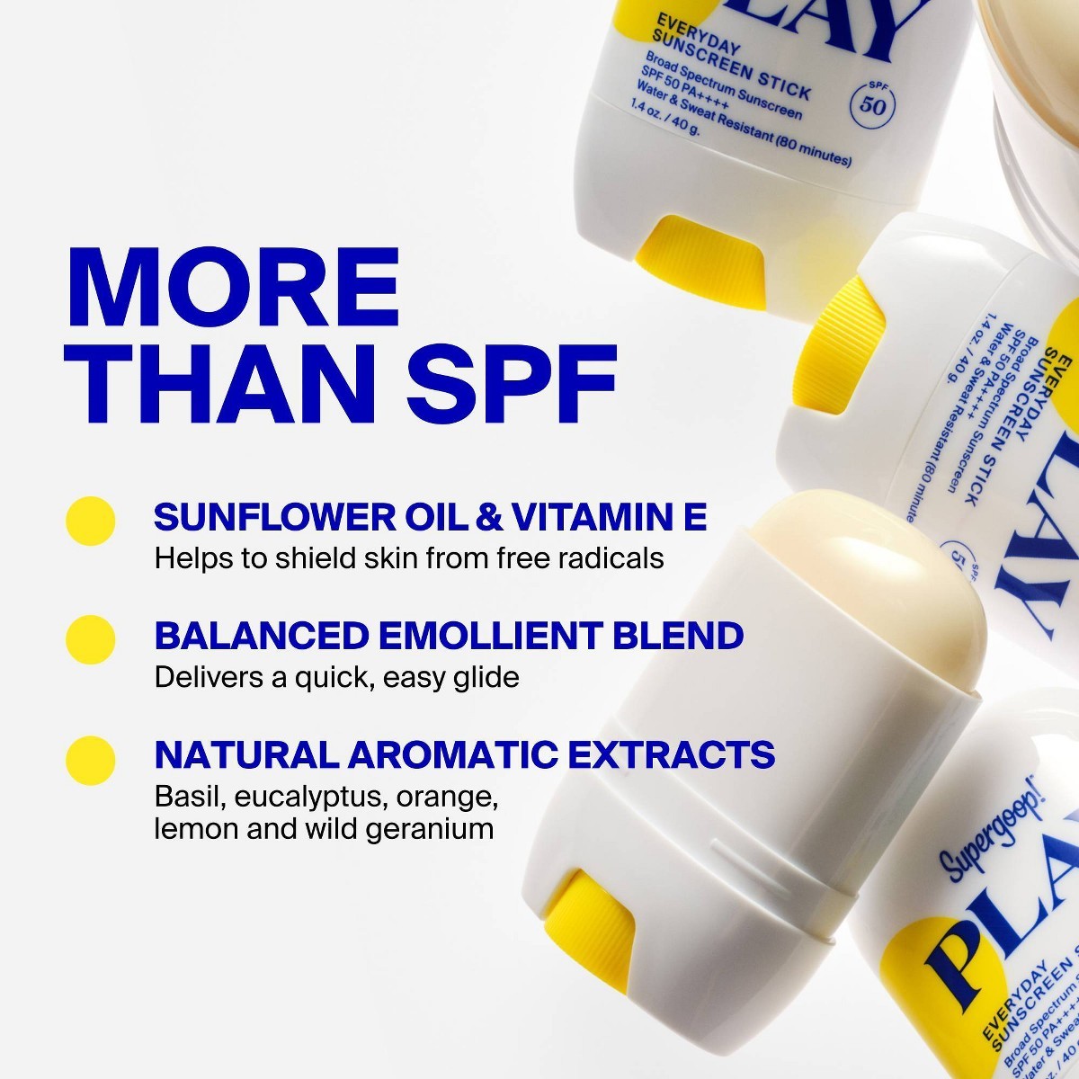 Supergoop! PLAY Everyday Sunscreen Stick – SPF 50 – 1.4oz: Whole Body