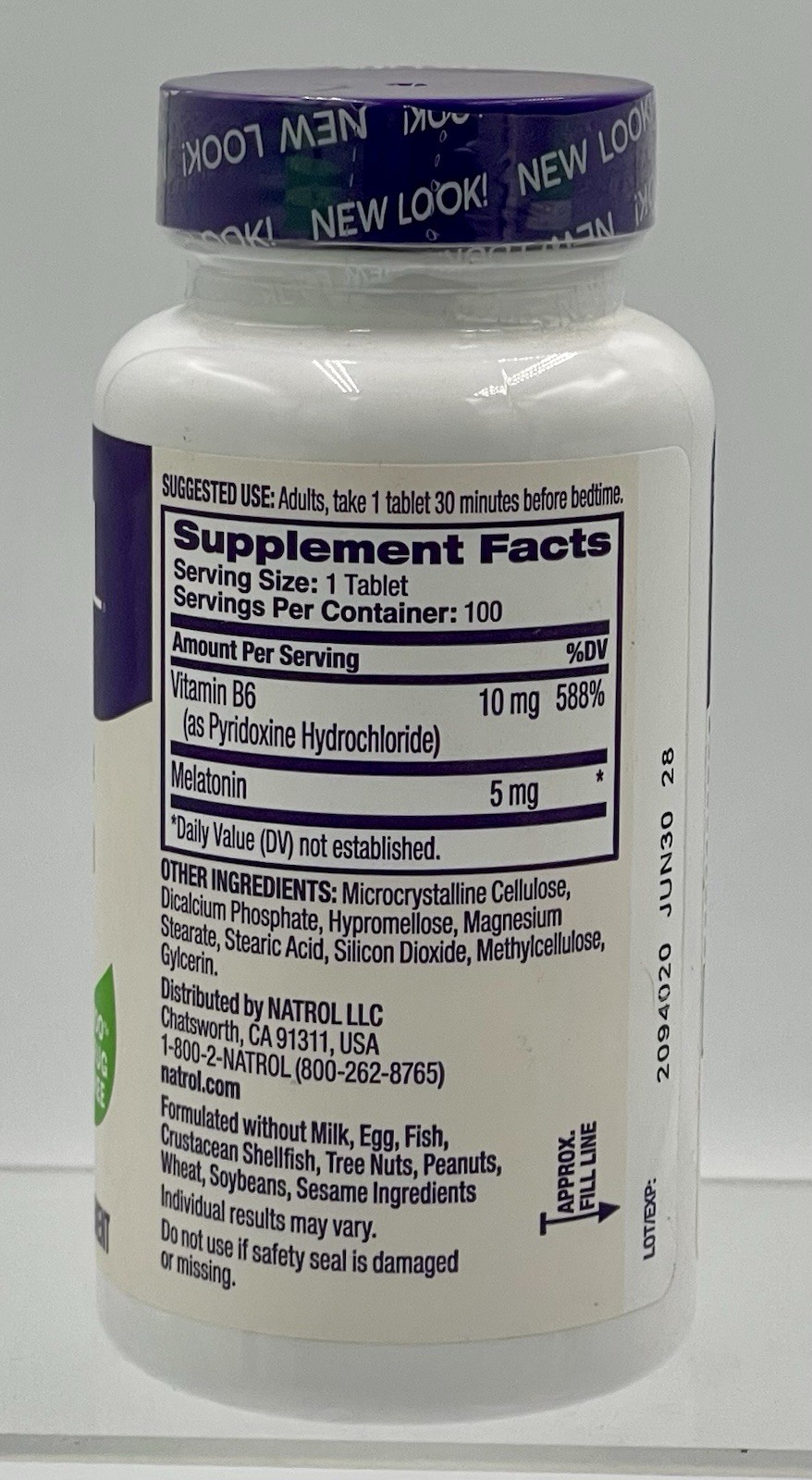 Lot of 2 Natrol Melatonin 5 mg Time Release 100 Tablets Sleep Aid EXP 06/28