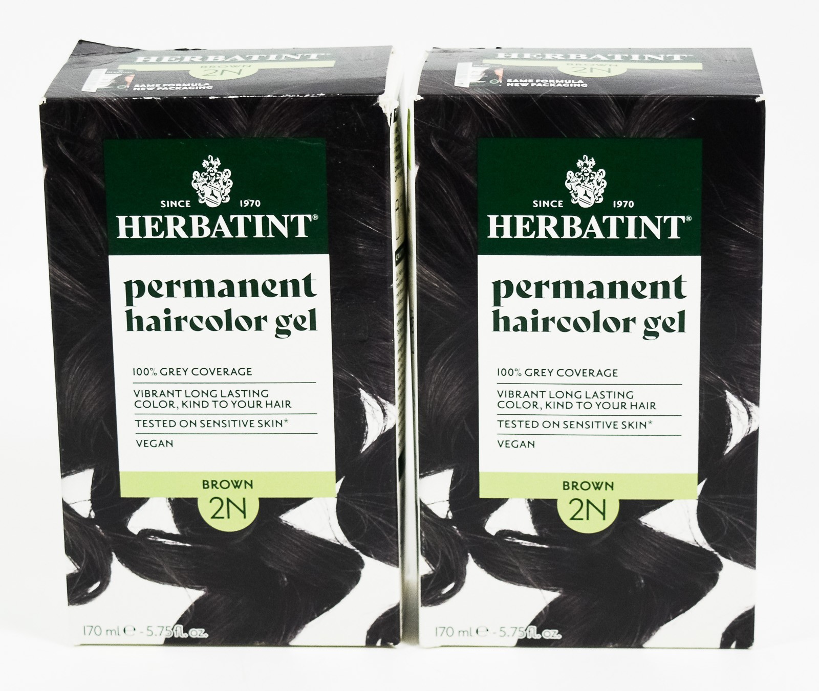 2 HERBATINT permanent hair color GEL sensitive skin 2N BROWN natural Vegan NIB