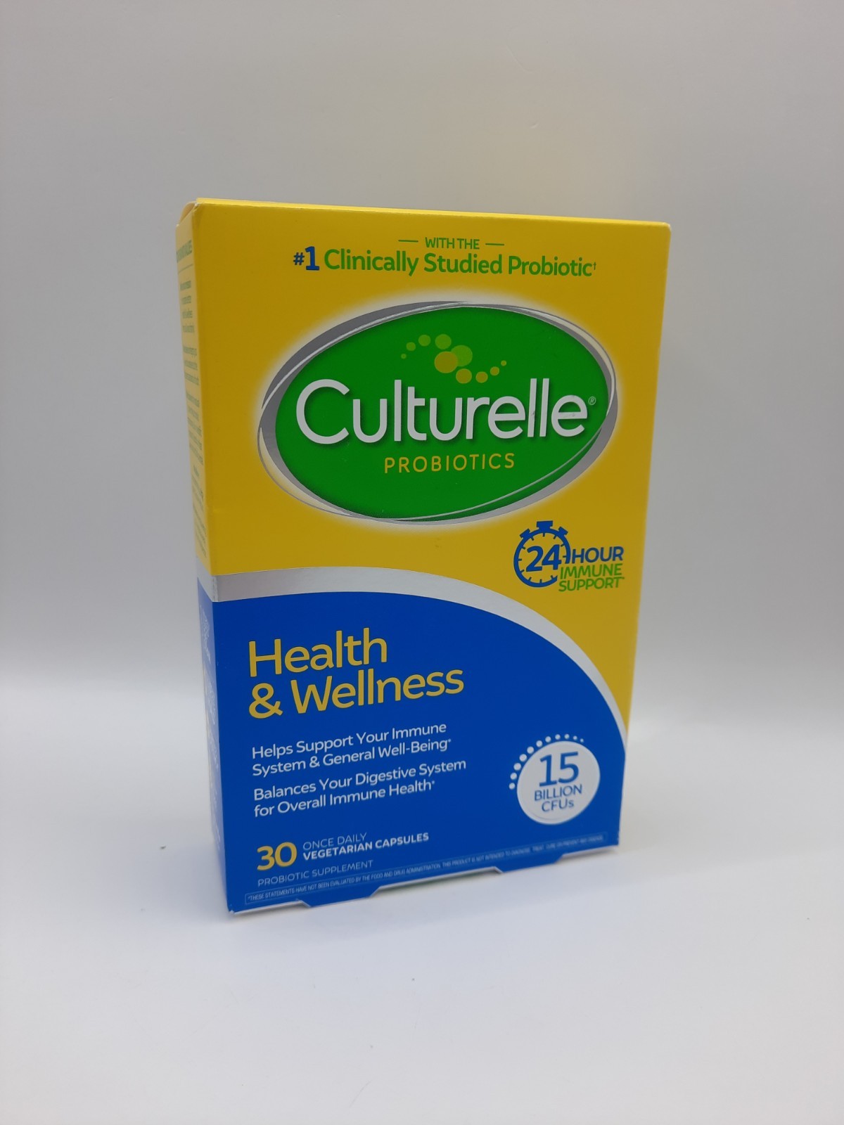 Culturelle Probiotics Health & Wellness 15 Billion CFUs 30 Caps Exp 09/2026