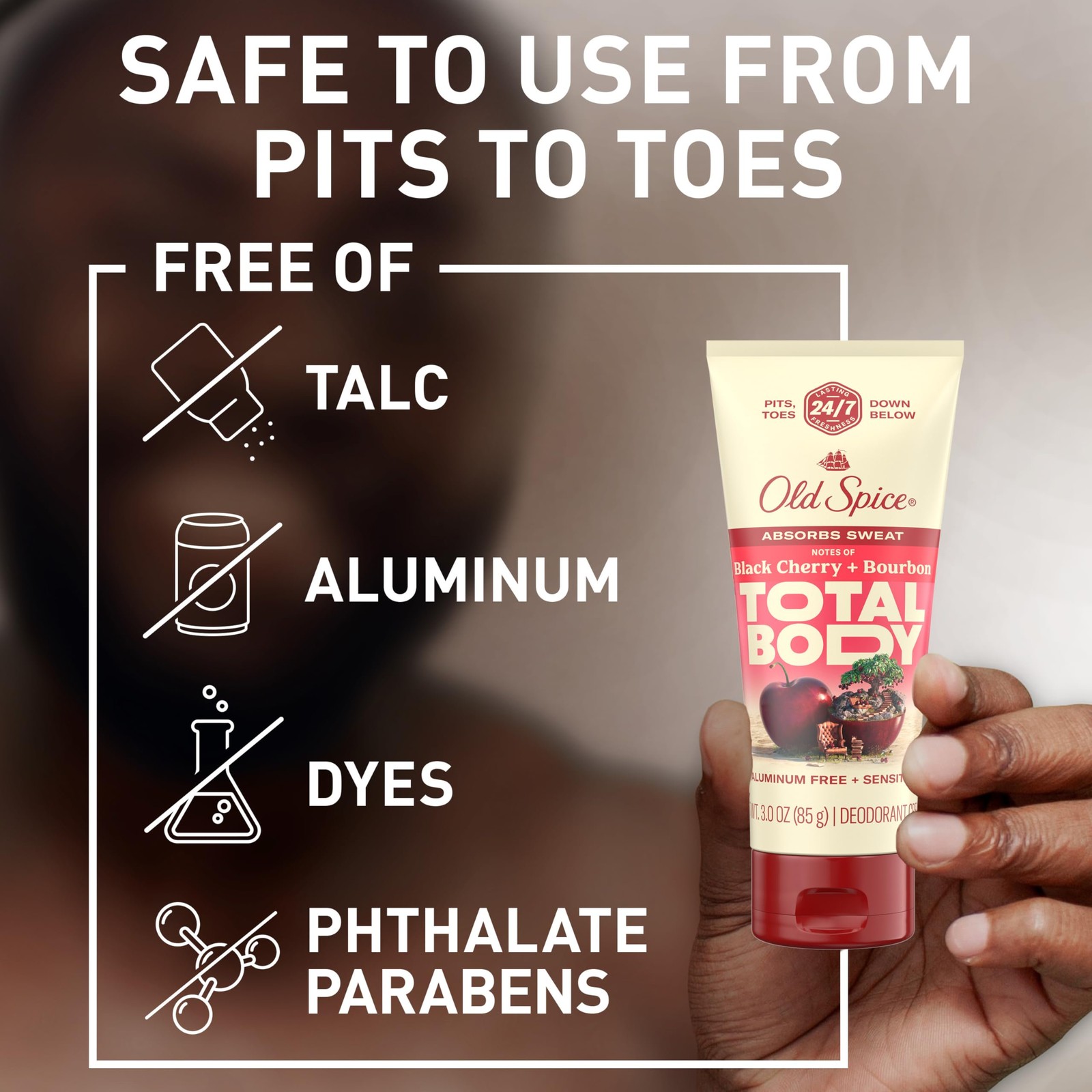 Old Spice Whole Body Deodorant Cream for Men, Aluminum Free, Black Cherry +…