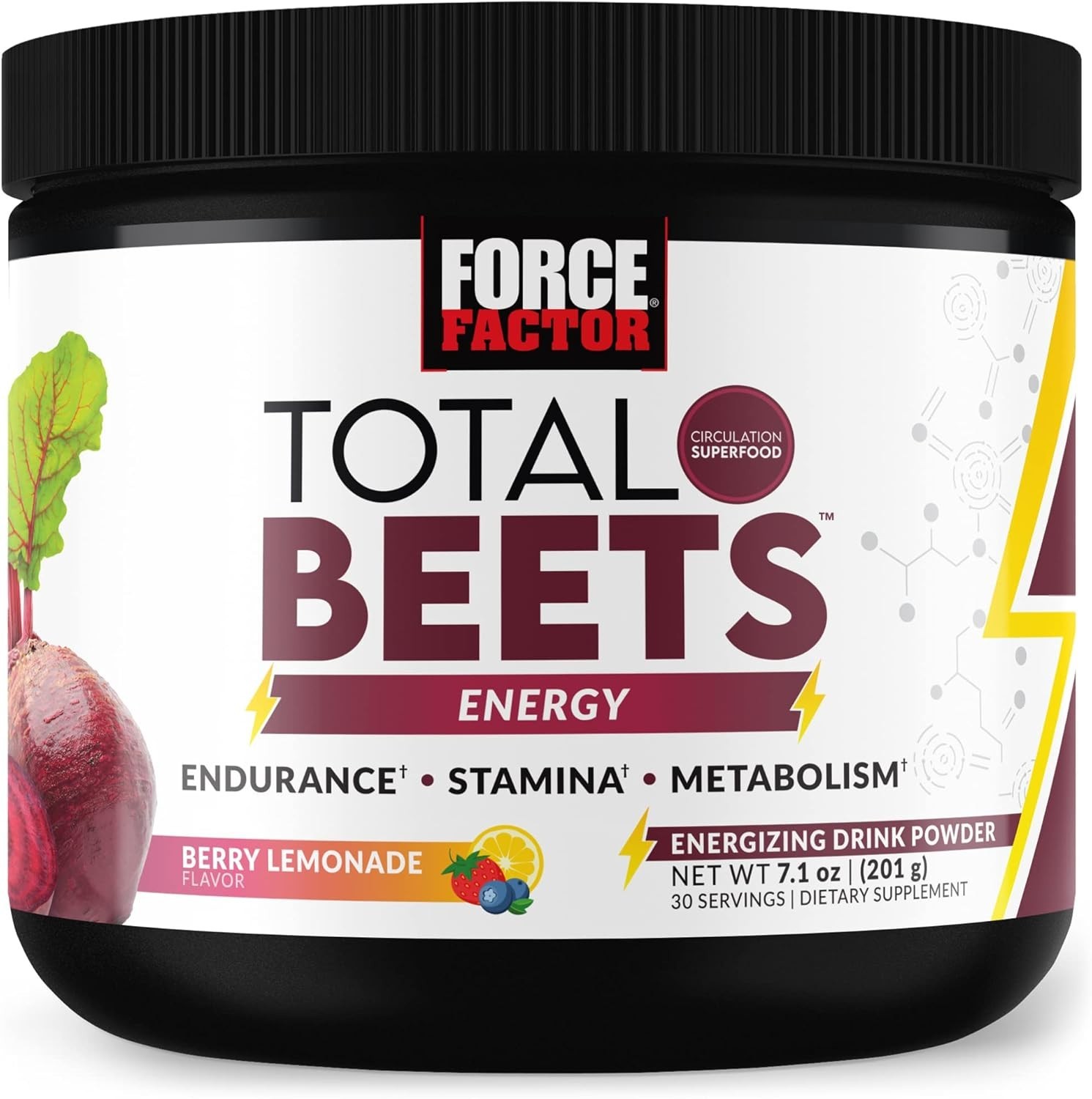 Total Beets Energy Powder – Delicious Berry Lemonade Beet Root Supplement, 30…