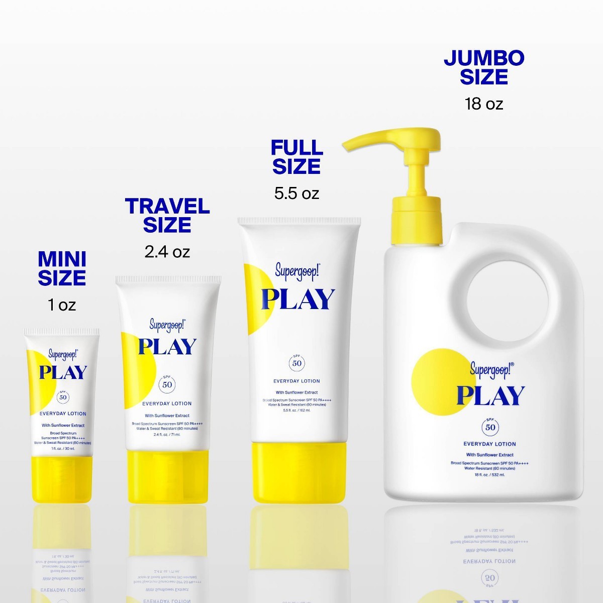Supergoop! PLAY Everyday Hydrating Body & Face Sunscreen Lotion-SPF 50-2.4 fl oz