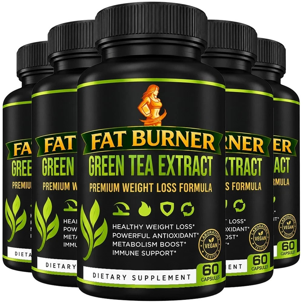 ( 5 PACK ) ADVANCED GREEN TEA EXTRACT FOR WEIGHT LOSS SUPPLEMENT – 300 CAPSULES