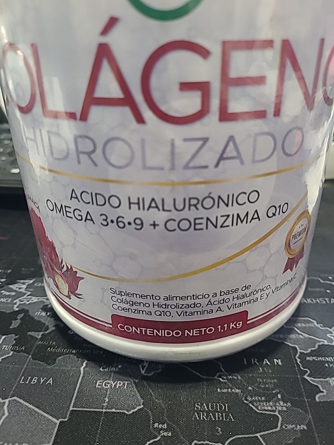 Hydrolized Colagen Hibiscus/Jamaica Colageno Hidrolizado 1.1 Kg ( Polvo SANDY )