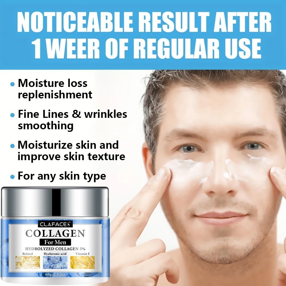 60g Men’s Retinol Collagen Moisturizing Cream Anti-Aging Firming Facial Skincare