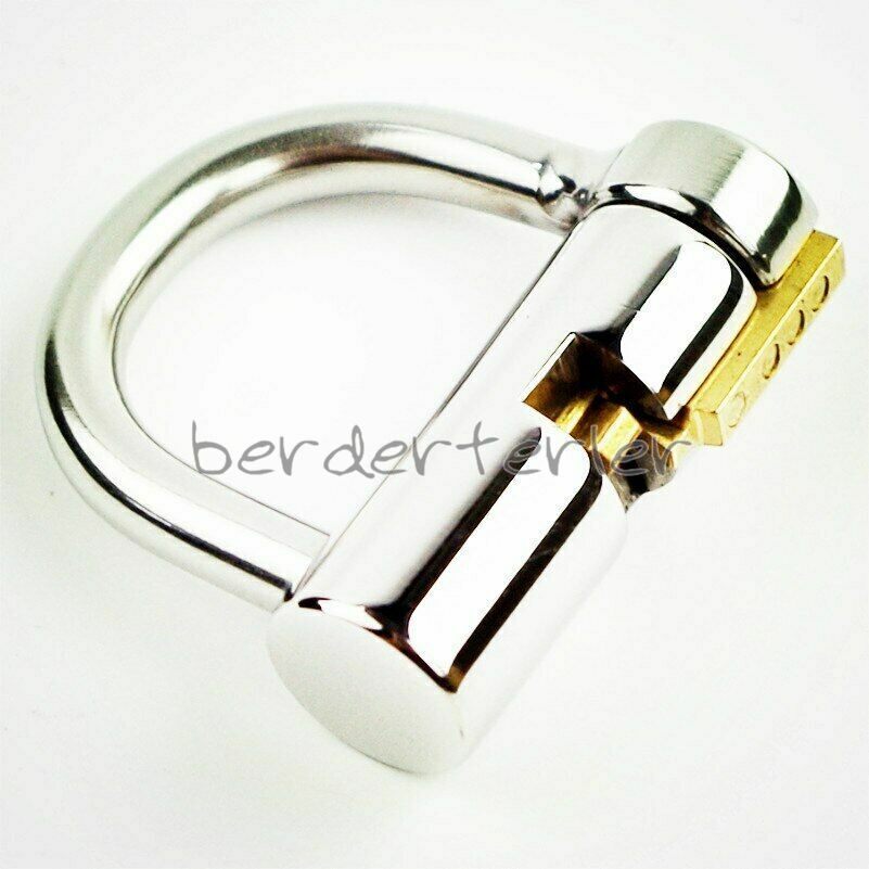 5MM/3MM PA LOCKED CHASTITY PIERCING Titanium D-Ring PA Lock STAINLESS STEEL
