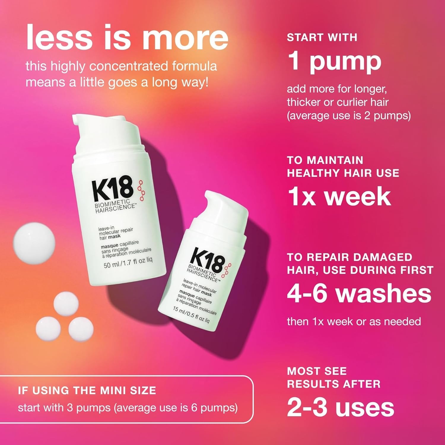K18 Leave-In Molecular Repair Hair Mask – 1.7 fl oz