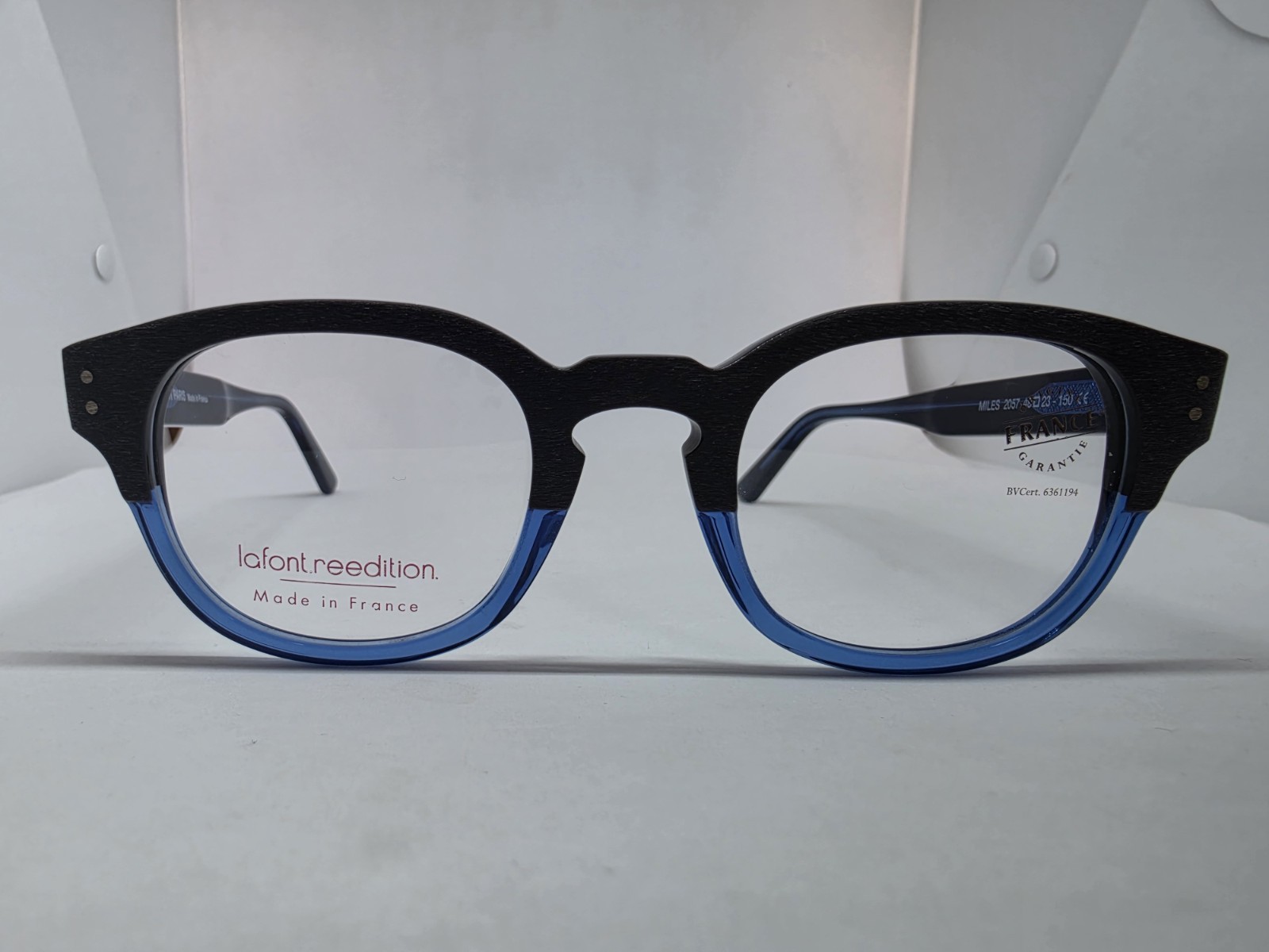 JEAN LAFONT PARIS MILES 2057 WOOD BLUE EYEGLASSES NEW AUTHENTIC FRANCE