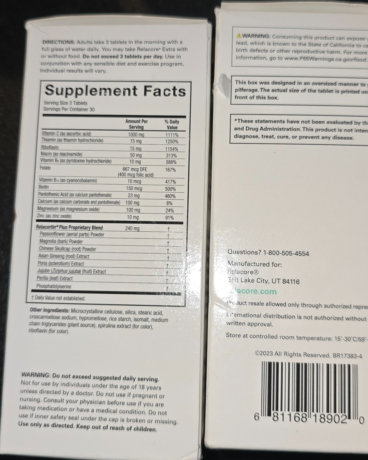 3 Pack Relacore Extra Belly Fat Pill Stress Reducer Mood Elevator Exp 04/27