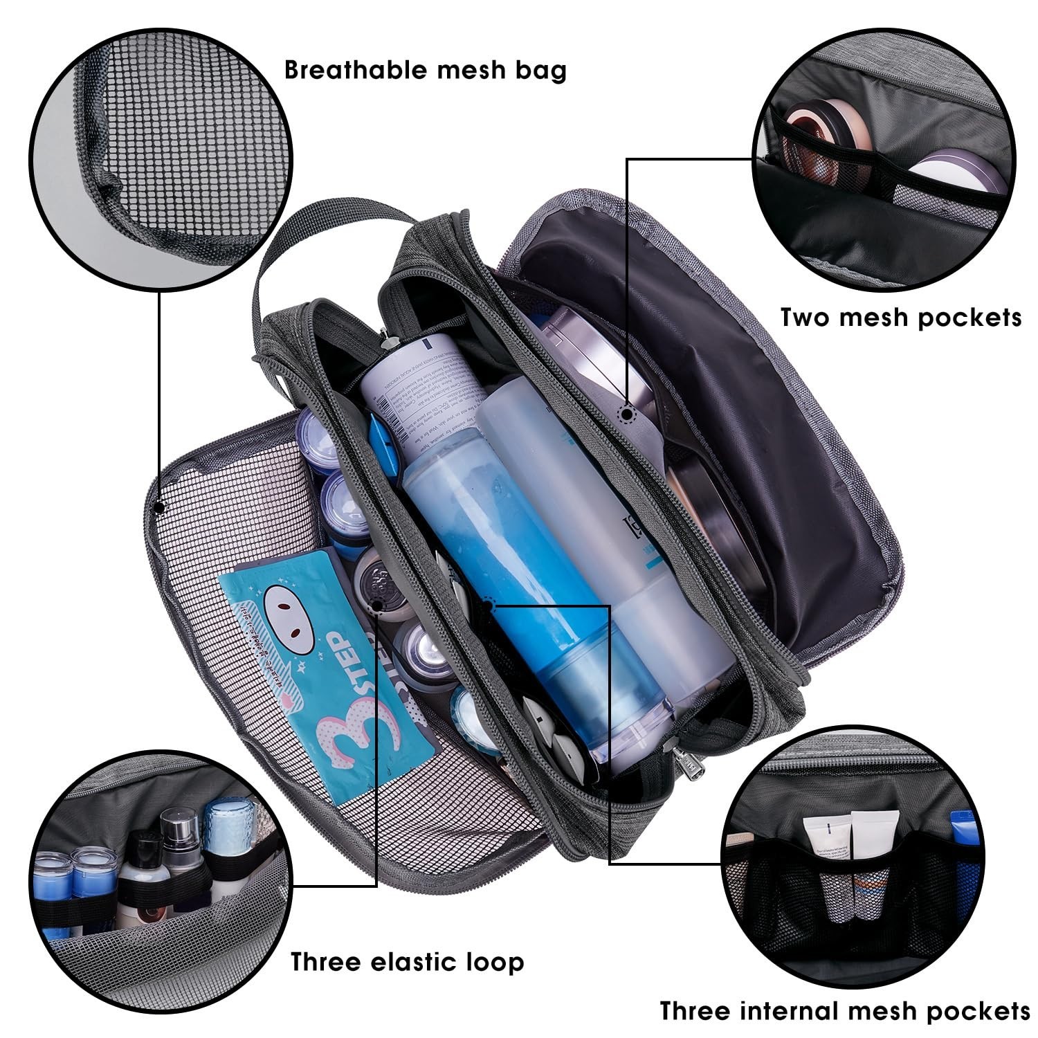 Travel Toiletry bag Waterproof Cosmetic Organizer Wash Bag for Men Women