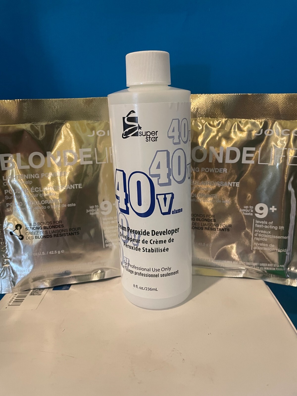 2 Joico Blonde life Lightening Powder & 40Volume Super Star Developer 2+1