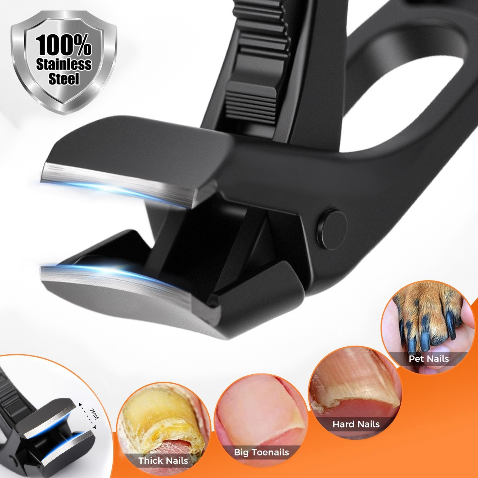Toenail Clippers for Thick Toenails for Seniors, Upgraded Long Handled Angled.