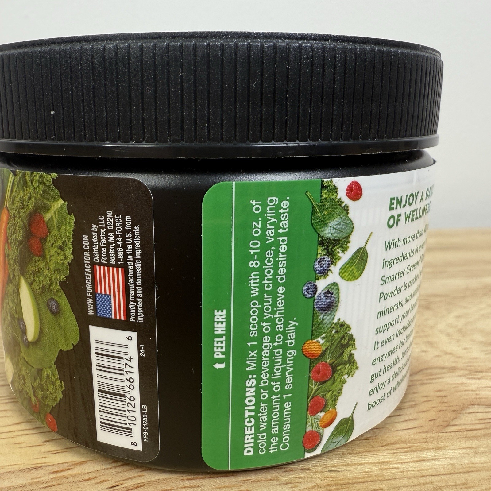 Force Factor Smarter Greens Powder, 10 servings 3.39oz exp 5/26 – NIP