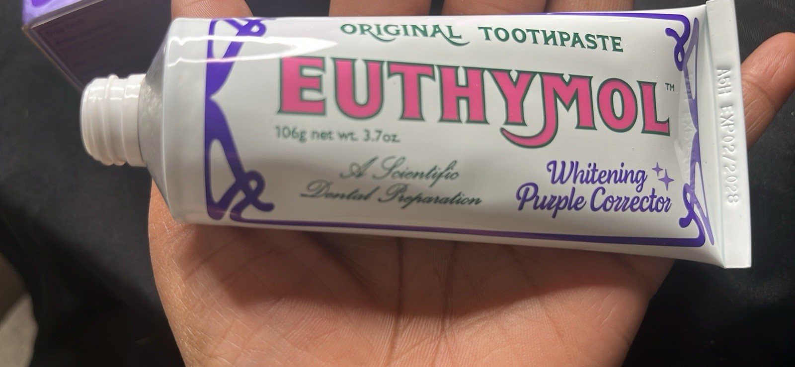 Euthymol Whitening Purple Corrector Toothpaste 3.7 oz (106 g) Original