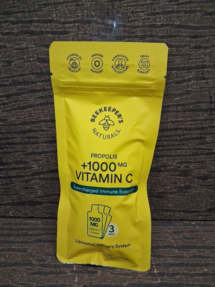 Beekeeper’s Naturals Propolis Liposomal Vitamin C 5 Packets 15 Packs Total New