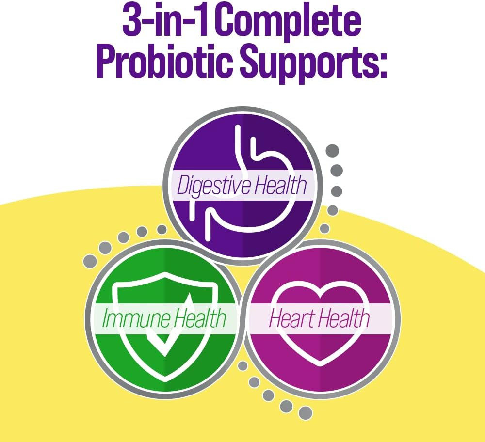 3-In-1 Complete Probiotic Daily Formula, Once per Day Probiotic Supplement, H…