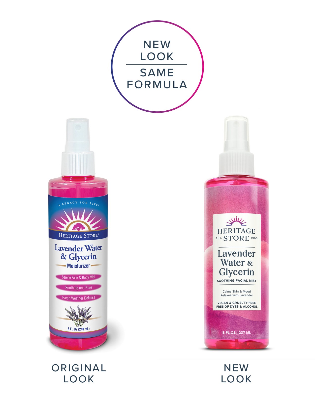 Heritage Store Lavender Water & Glycerin Soothing Facial Mist 8 oz
