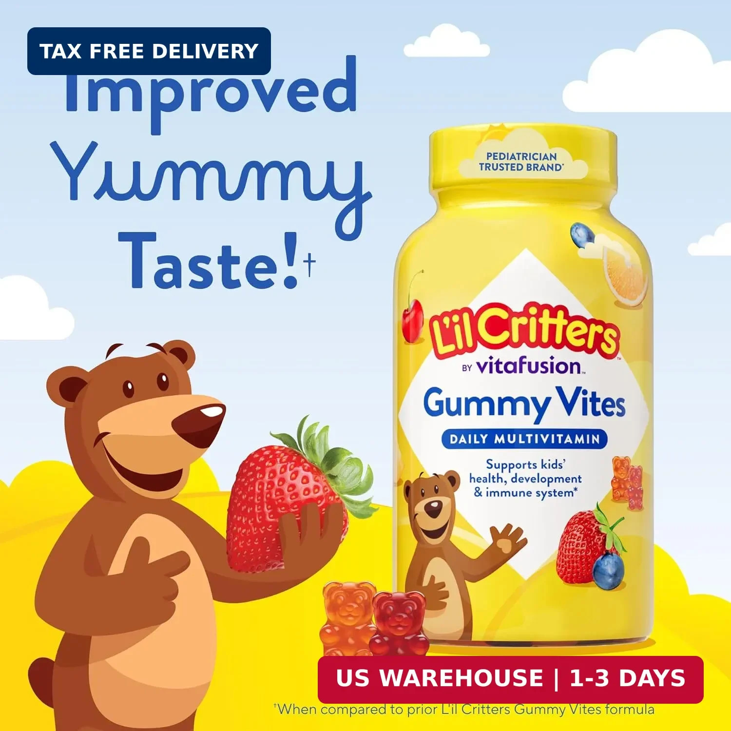 L’il Critters Gummy Vites Daily Kids Gummy Multivitamins Assorted Fruit Flavors