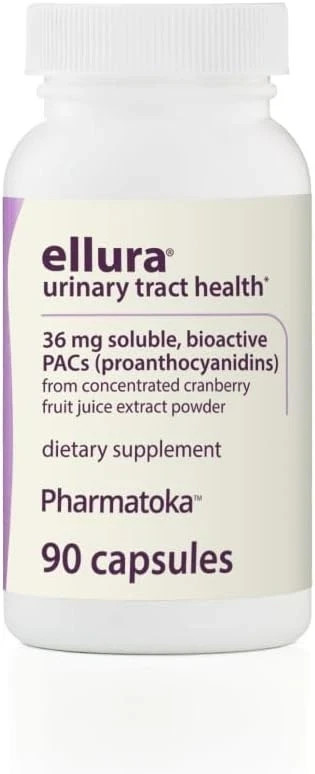 Ellura 36mg Cranberry Capsules 90ct – UTI Support Supplement – Urinary Health