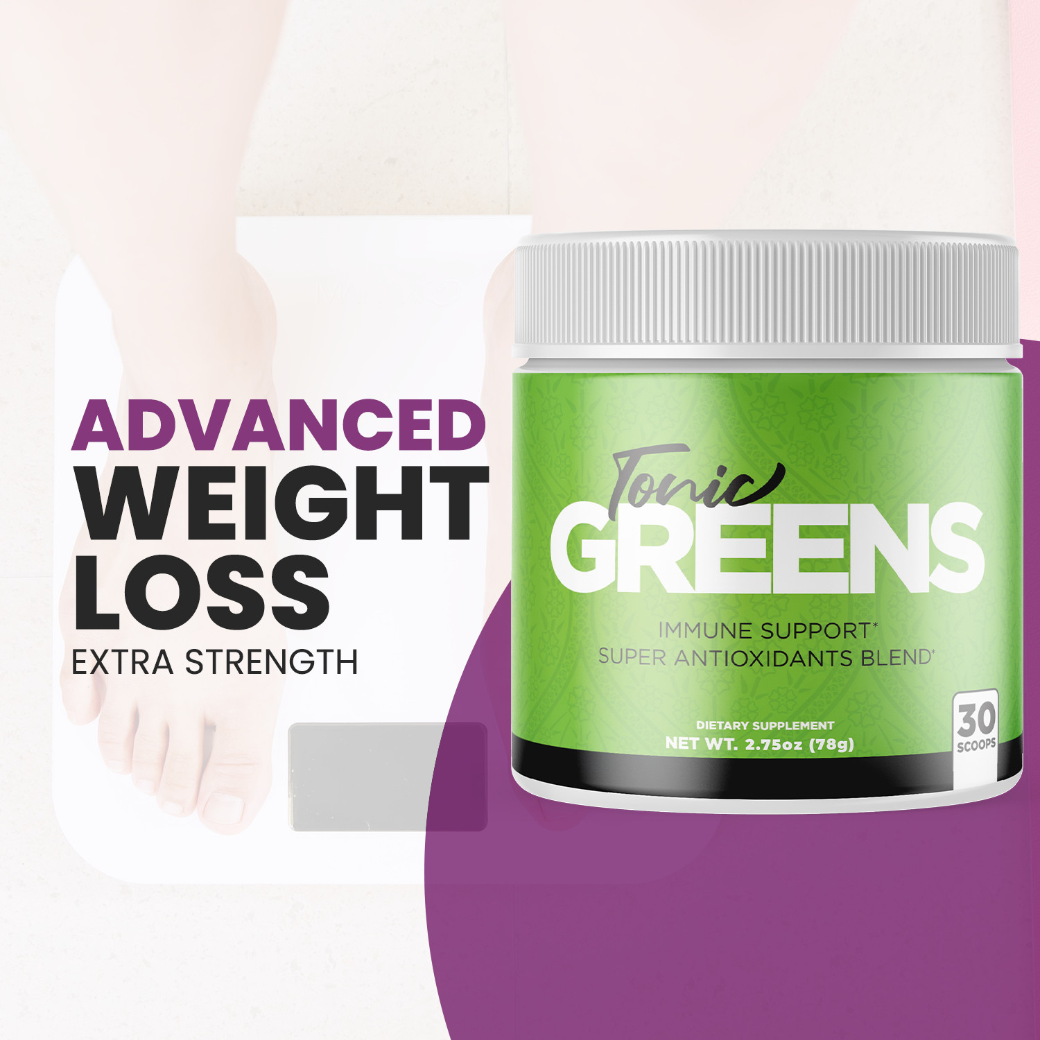 (3 Pack) Tonic Greens Powder, Tonic Greens Immune Support Powder (8.25oz)